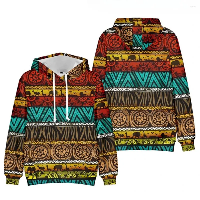 Heren Hoodies Vintage Etnische Tribal 3D Print Oversized Dames/Mannen Hoodie Sweatshirt Streetwear Hip Hop Pullover Capuchon Grappige Kleding