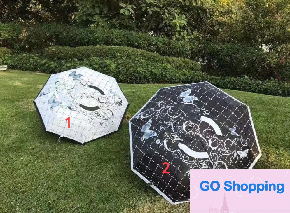 Moda guarda-chuva de sol ensolarado e chuva dupla utilização dobrável proteção solar automática proteção uv guarda-chuva de marca maré