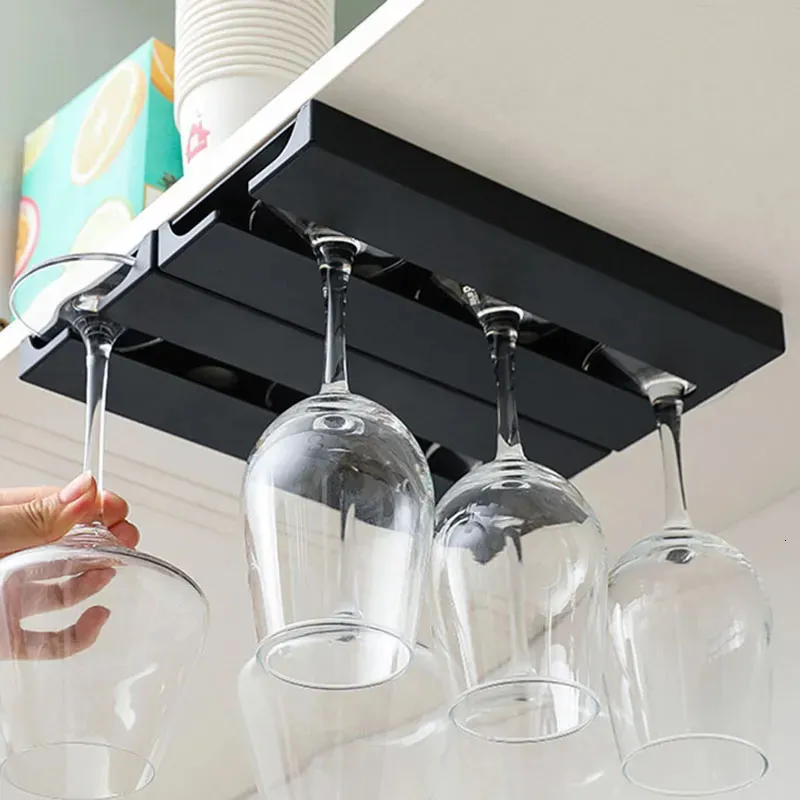 Stemware Racks Bar vinglas Rack Icke -borrad kopphållare i kök och matsal upp och ner för hushållsglasögon 231027