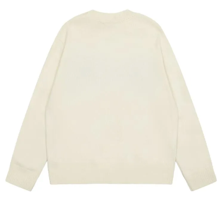 Pull chaud ample à col rond en jacquard classique pour hommes et femmes, nouvelle collection hiver 2024_voghion.com