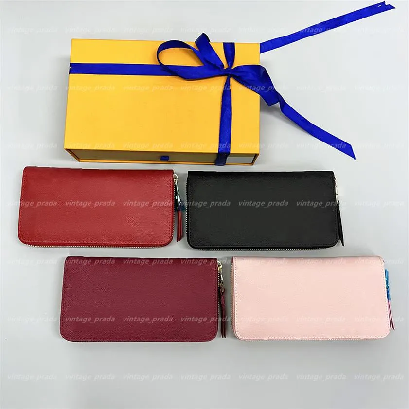 Top quality Single zipper WALLET the most stylish way to carry around money cards and coins men leather purse card holder long bus2776