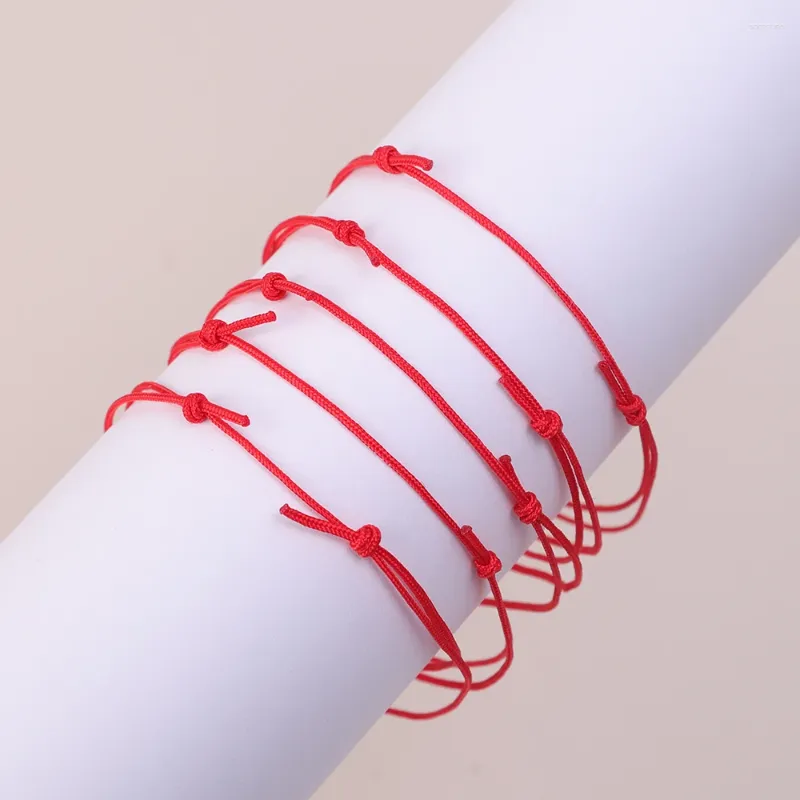 Handmade Thin Red String String Bracelets With Charms For Couples  Adjustable, Simple Rope Braided Jewelry 10 From Somnuns, $6.14