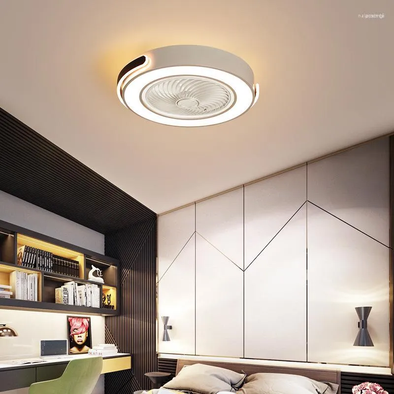 Led-ventilatorlamp plafond rond creatieve persoonlijkheid slaapkamer studeerkamer restaurant modern minimalistisch decoratief