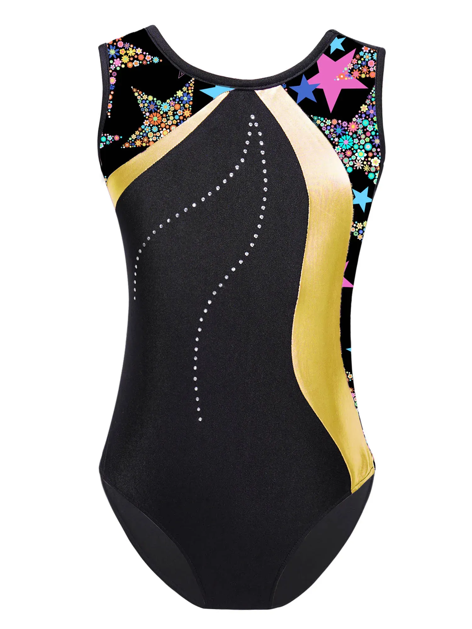 Gymnastiska ringar Kids Girls Gymnastics Leotard Metallic med Ballet Training Stage Performance Costume Dance Skating Bodysuit 231027