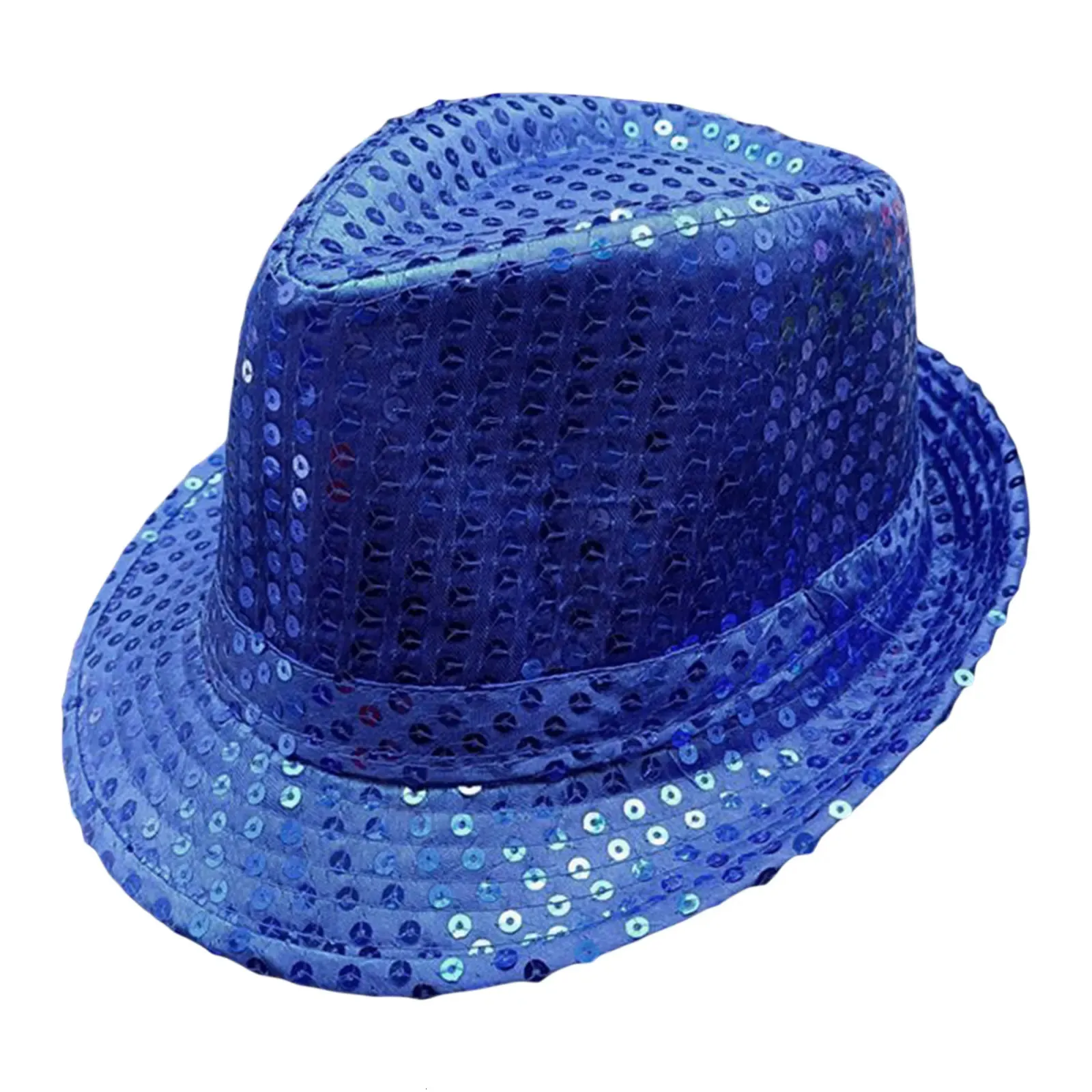 Sombrero De Pescador Con Lentejuelas Dorado/Negro - Para Fiestas, Discoteca, Disfraces Años 70 O Halloween