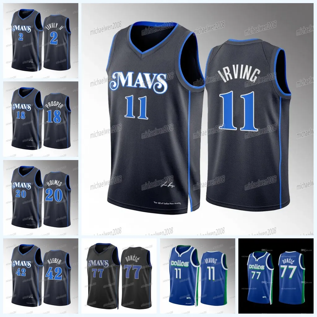 Dallas Kyrie Irving Maverick Jersey 2023-24 City Luka Doncic Tim Hardaway Jr. Richaun Holmes Maxi Kleber Grant Williams Dereck II Greg Brown III Josh Green