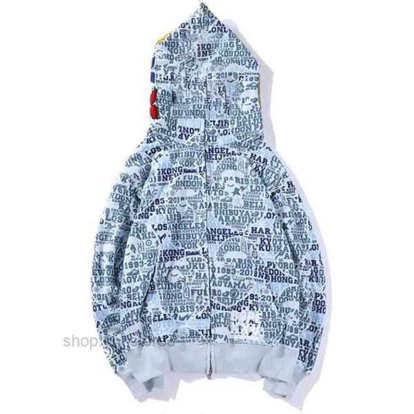 Bape Hoodie Designer Mens Full Zip Up Shark Hoodies Woman Camouflage Jacket Don't Miss the Discount at This Store Double 11 Shop Fracture 12 5QYS