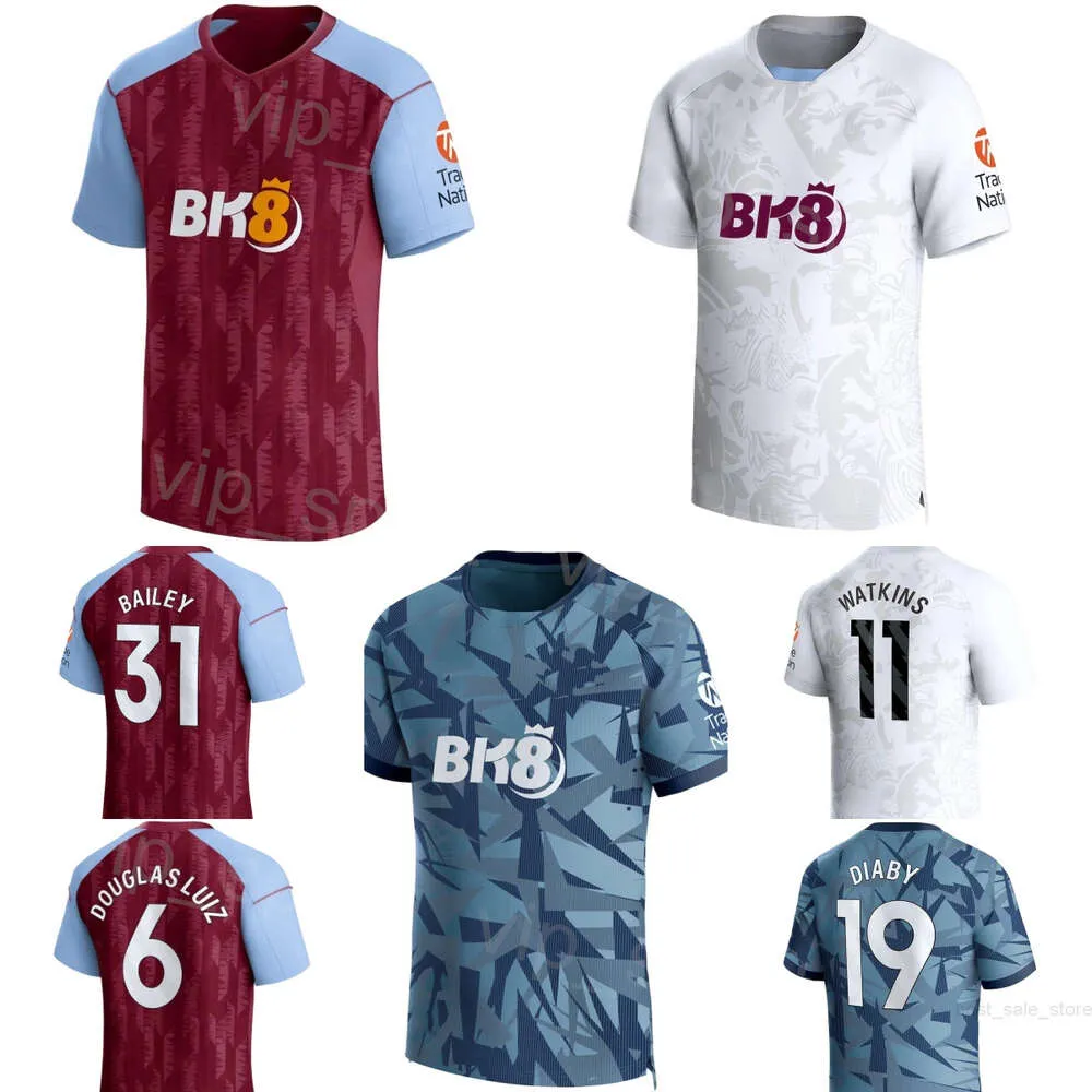 23/24 MENS 19 DIABY SOCCER JERSEYS CLUB 24 Duran 31 Bailey 7 McGinn 4 Konsa 12 Digne 14 Pau 44 Kamara 8 Tielemans 11 Watkins 6 Luiz 2 Cash Football Shirt Kits asidunweila