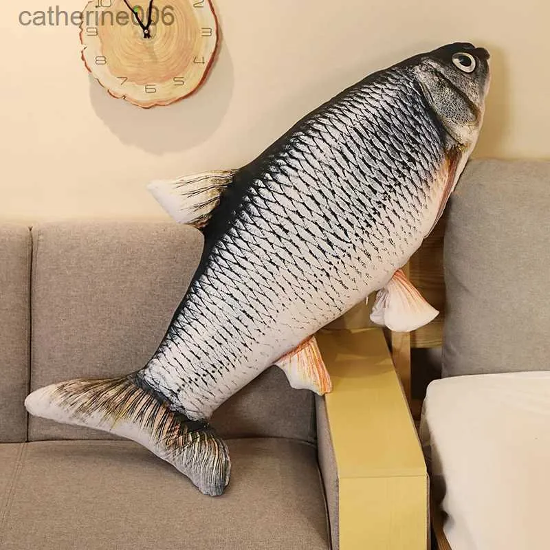 Stuffed Plush Animals 1pc 40/60cm 3D Simulation Gold Fish Plush Toys Stuffed Soft Animal Carp Plush Pillow Creative Sofa Pillow Cushion Gift Kids ToyL231028