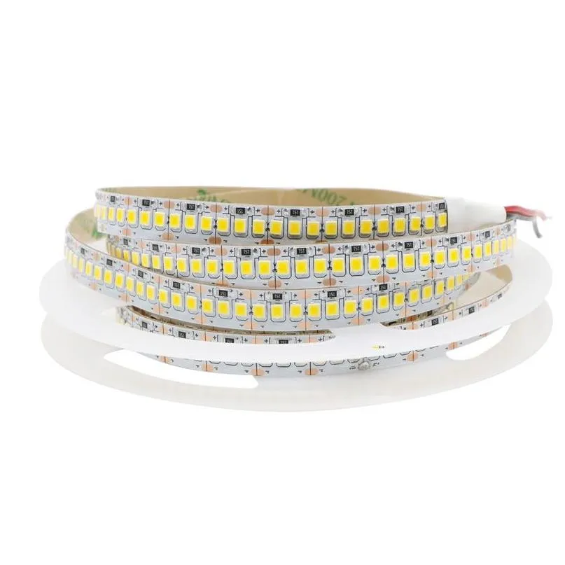 LED-remsor DC12V remsa utan vattentät 5M/Lot Fiexible SMD 2835 240LED/M VARMT VIT/VIT/1200LEDS/ROLL TAPE extra Bright Drop Delivery DHW3L