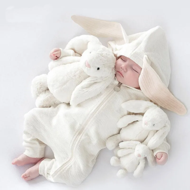 Baby Rompers Newborn Baby Clothes Big Ear Rabbit Jumpsuit Sleepsuit Infant Boy Girl Playsuit Toddlers Overalls Cosplay Costume