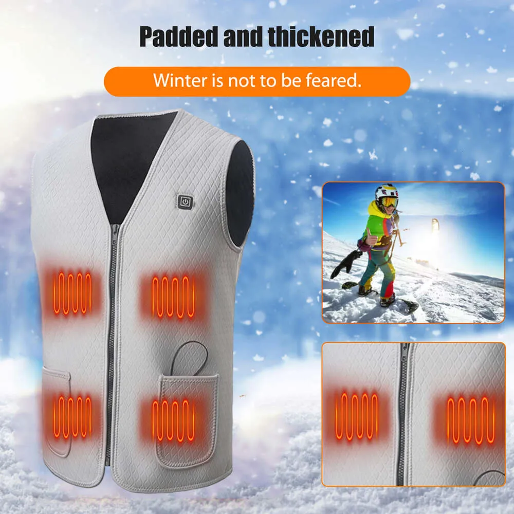 Ogrzewanie mężczyzn zimowa kurtka Kobiety ciepłe elektryczne kamizelki termiczne ryby wędrówki na zewnątrz campi ng w podczerwieni USB podgrzewana kamizelka jacke