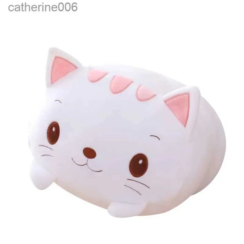 Gefüllte Plüschtiere, 1 Stück, 20 cm, weiße Katze, Plüschtier, Stofftier, süßes weiches Cartoon-Puppenkissen, Geburtstagsgeschenk, Kissen, niedliches Kawaii-Plüschtier, L231027