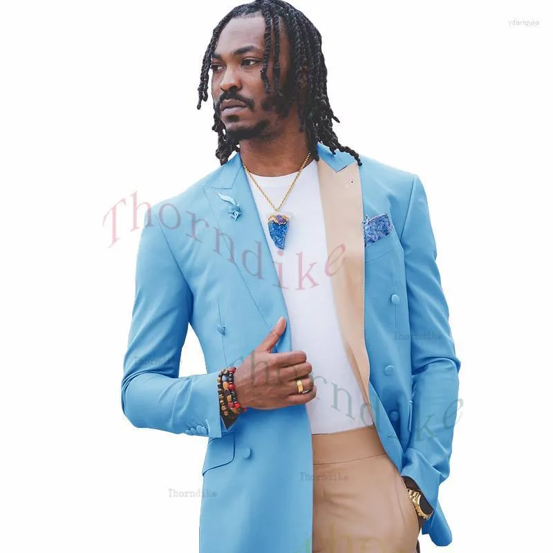 Turquoise Tuxedo Jacket Shiny Slim Fit With Peak Lapel - Blazer