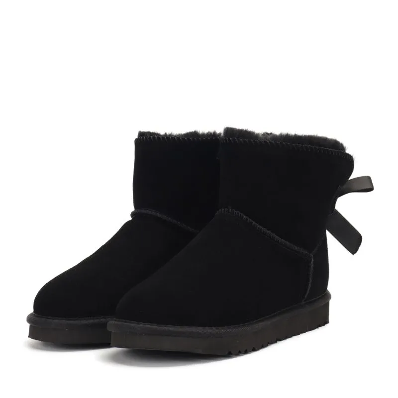 Chelsea Boots Winterschuhe Damen GefÃ¼ttert Lammfell Lammfell