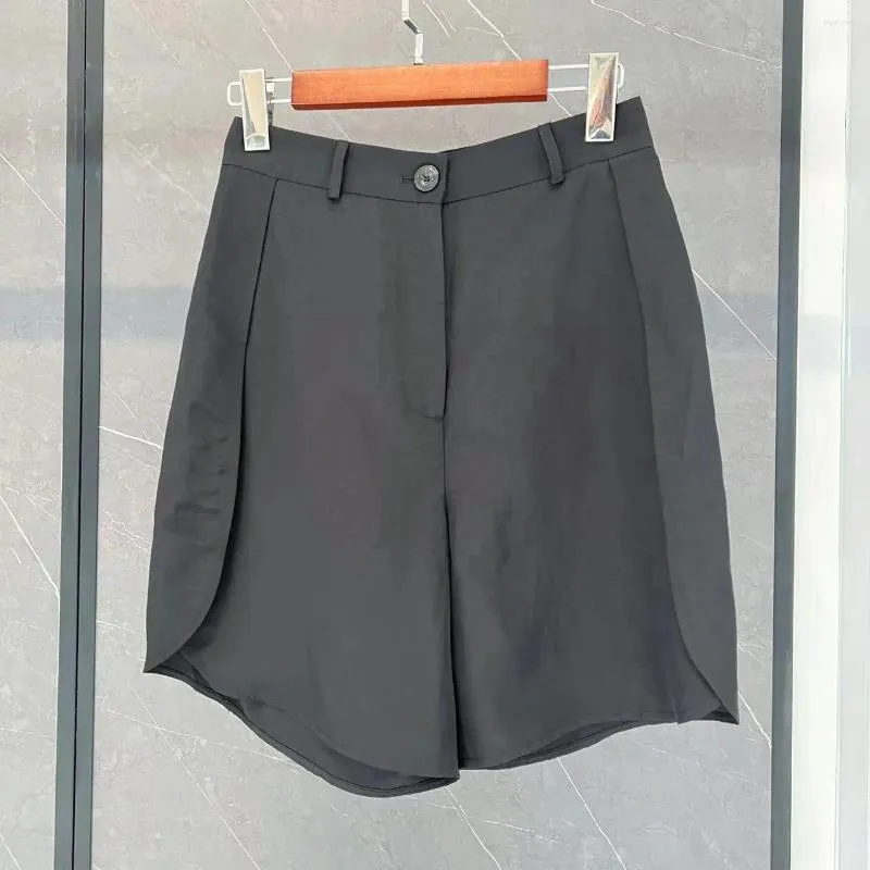 Kvinnors shorts totem lat stil enkel och mångsidig mode casual kostym byxor hem höghus linne linne-blandning