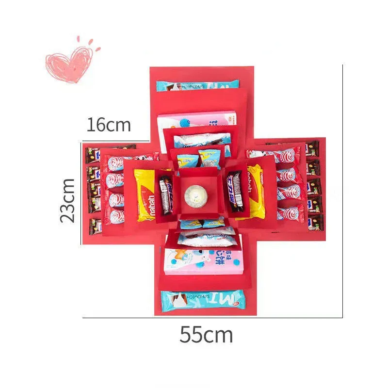 Surprise Gift Box Explosion Surprise Box Gift Box Cash Explosion Gift Box  Birthday Anniversary Valentine'S Day Wishes Surprise Box 