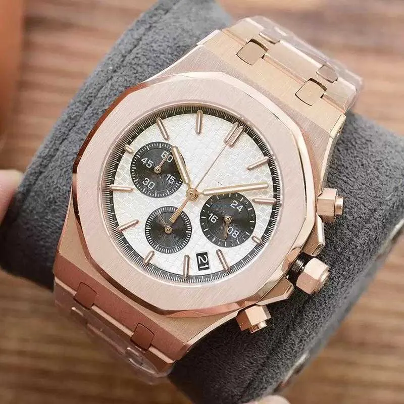 Orologio da uomo classico Ap Orologi con movimento al quarzo automatico Orologi da polso da lavoro da 42 mm Orologio da polso di design Montre De Luxe in oro rosa con logo