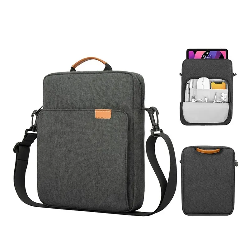 MA483 11-дюймовая водонепроницаемая сумка через плечо для планшета с противоударной сумкой для iPad (с одной ручкой) - темно-серый