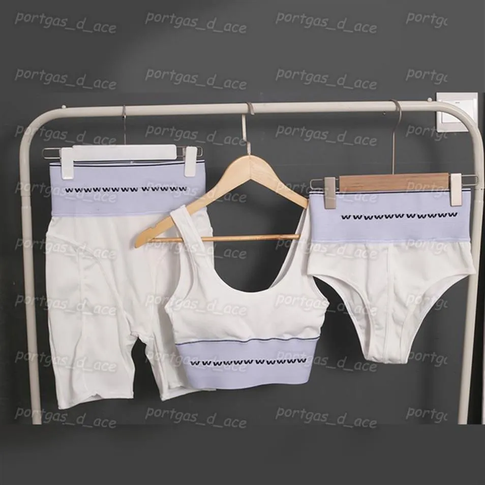 Conjunto de sutiãs com letras, roupa íntima esportiva confortável feminina, cintura alta, boxers curtos para mulheres221k