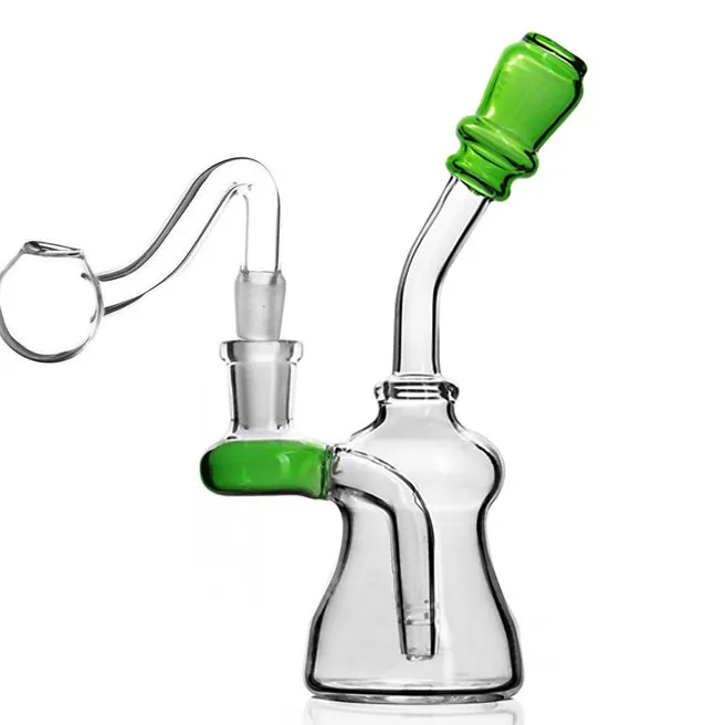 Bong acqua in vetro da 7,5 pollici Base beaker Dab Rigs Narghilè Fumo Tubi acqua in vetro Rig petroliferi con banger da 14 mm