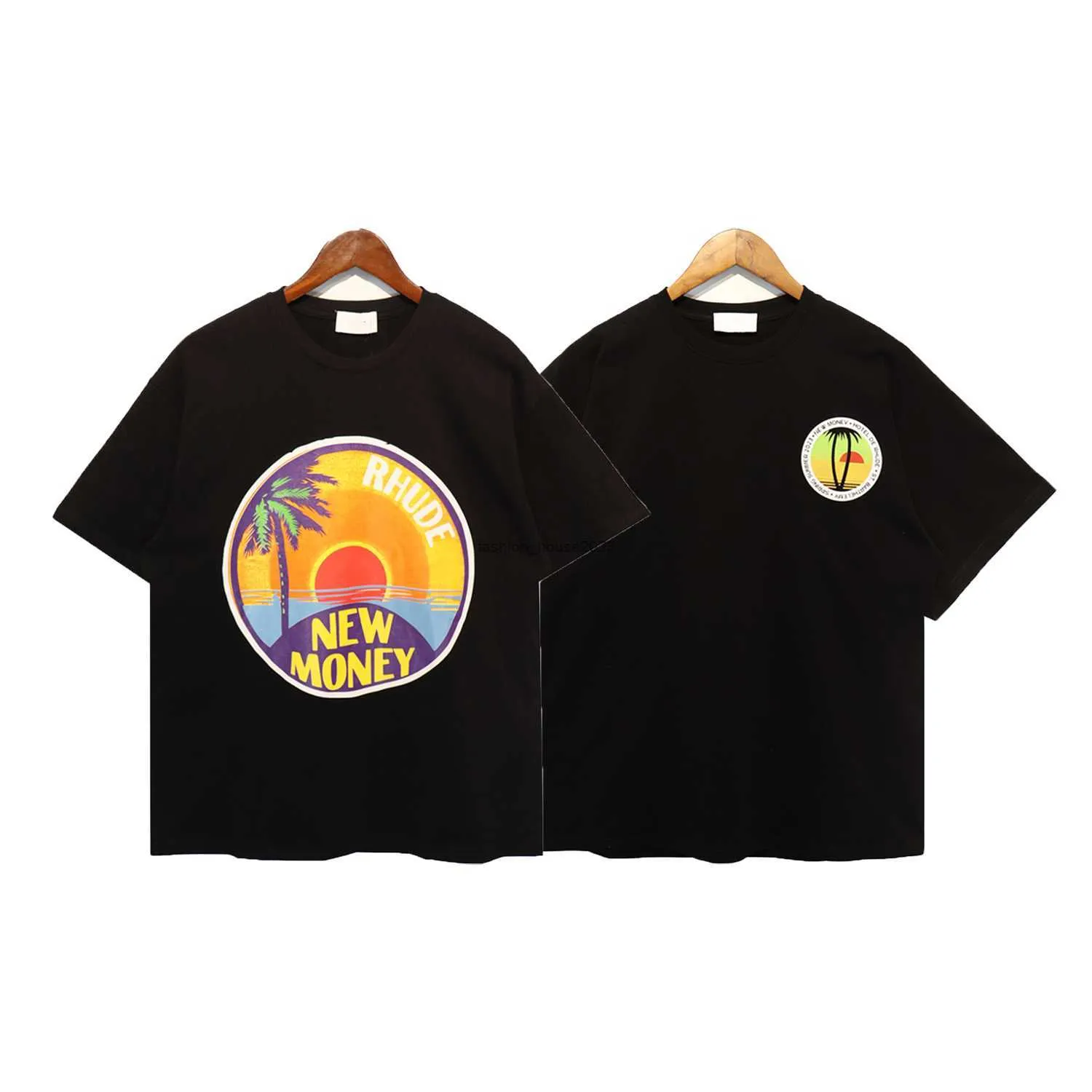 Zomer Coconut Sunshine Beach bedrukt ondershirt los casual T-shirt met ronde hals en korte mouwen voor heren