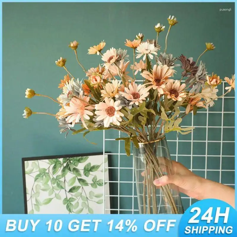 Decorative Flowers Chrysanthemum Artificial Flower Wedding Party Excellent Gift Home Decoration Hand Holding