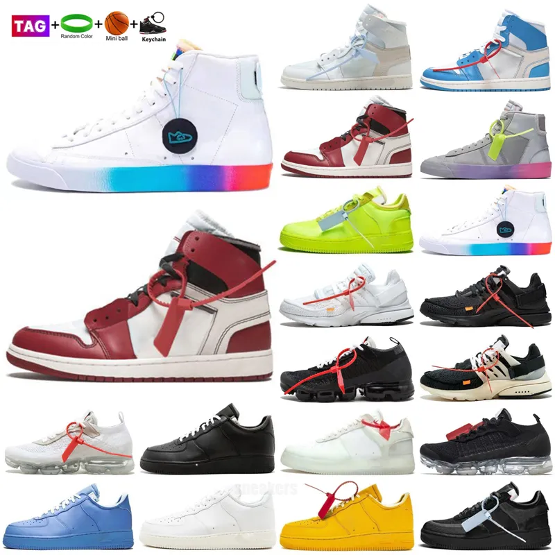 2025 Original Herren Damen Off Schuhe MCA Weiß Blau Rot Mac Silber