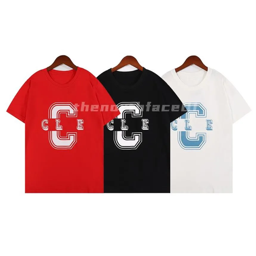 Marca de moda Polo de lujo para hombre con estampado de letras grandes Cuello redondo Manga corta Camiseta suelta de verano Top Negro Blanco Rojo Asiático Siz280x