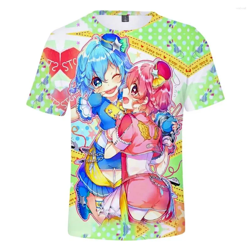 Męskie koszulki 3D drukuj Idol Time Pripara Spring Summer Preppy Men/Women T-Shirt Streetwear Kawaii Style Style Ubrania uliczne