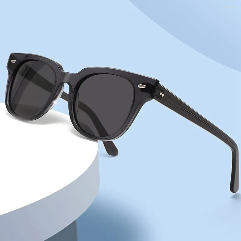 Okulary przeciwsłoneczne moda duże ramy kota oko Wysokiej jakości octan tac szklana obiektyw dla mężczyzn damskie okulary przeciwsłoneczne UV400