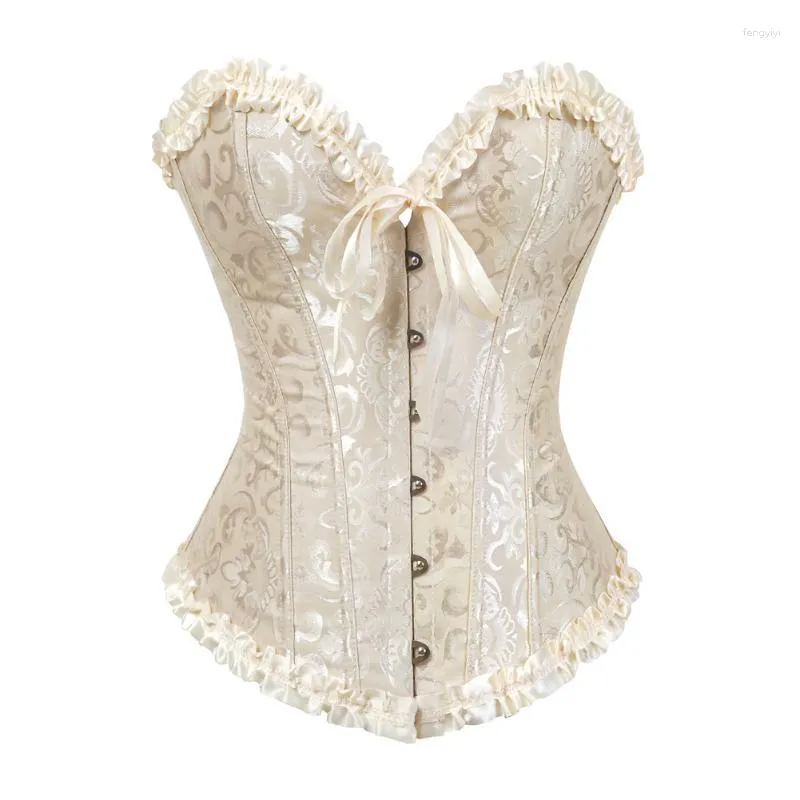 Bustiers korsetter korselet för kvinnor steampunk plus size burlesque klänning med kjoldräkter vintage randig snörning korsett bustier shaperb