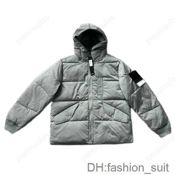 Herrarna Down Stones Island Coat Parkas Autumn and Winter Chest Badge Hooded Warm Zipper Fashion Classic Jacket CP 2023S Down Jacket 5 GHMO