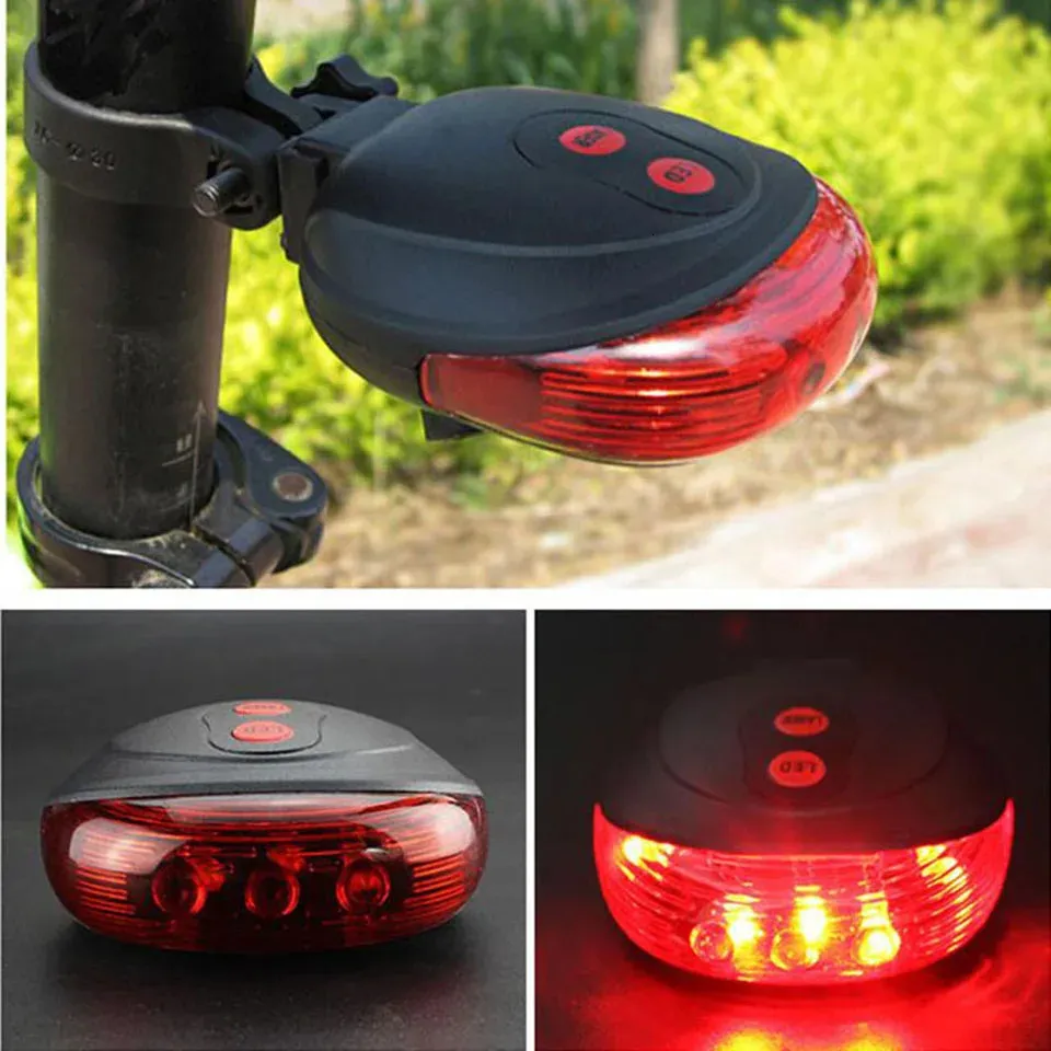 Lumières de vélo nouveau feu laser de vélo de haute qualité LED flash feu arrière vélo avertissement de sécurité mode d'éclairage LED 231027