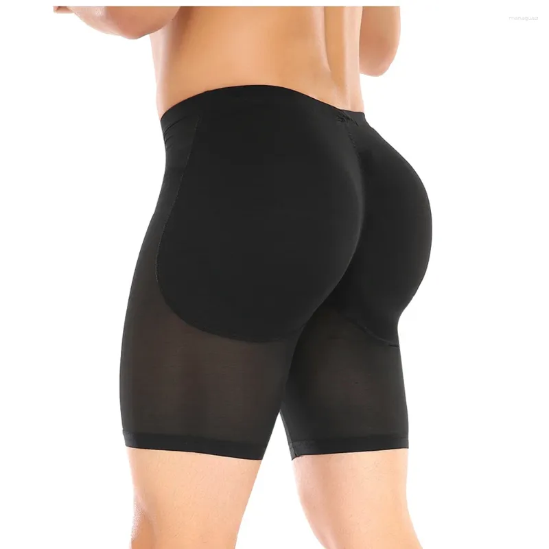 Męskie kształty ciała wzmacniacze Hip Ochrona Wyściełane majtki bielizny shaper płynne Bulifter Bodyghorts Shapewear Boxers