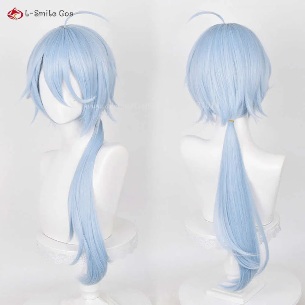 Catsuit Costumes Nu Carnival Edmond Cosplay 77cm Long Light Blue Heat Resistant Synthetic Hair