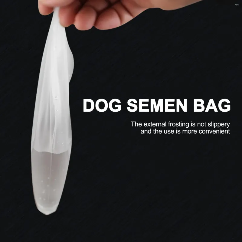 Odzież dla psów 100pcs Worki do zbiórki nasienia Kopię Zbiera plastikowe jednorazowe zwierzaki.