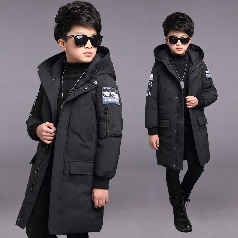 Down Coat 30 meninos jaquetas de inverno crianças roupas aquecer jaqueta de algodão com capuz casaco impermeável engrossar outerwear crianças parka roupas 231026