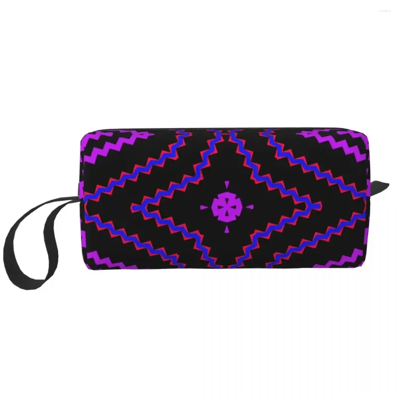 Cosmetic Bags Zigzag Shapes Travel Bag Bohemian Geometric Makeup Toiletry Organizer Ladies Beauty Storage Dopp Kit Case Box