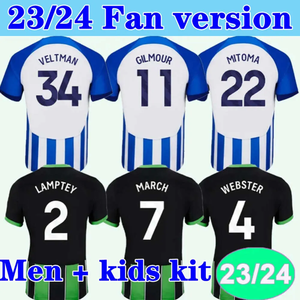 23 24 GILMOUR Mens Player Version Футбольные майки MITOMA VELTMAN LAMPTEY WEBSTER MILNER MARCH DAHOUD Домашние футбольные майки Униформа