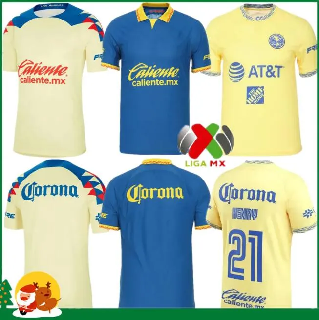 2023 2024 Club America Jersey de football à manches courtes USA Liga MX HENRY J.QUINONES D.VALDES Maillot de football A.ZENDEJAS FIDALGO 23 24 HOME AWAY Maillot Fans Slim Version enfants