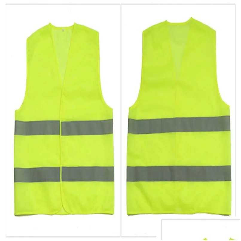 Fourniture de sécurité réfléchissante en gros haute visibilité travail construction gilet avertissement trafic vert vêtements Ljjc1792 livraison directe O Dhkkf