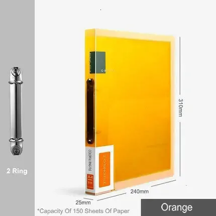 Fashionable 3-Ring book binder File Folder with Clear