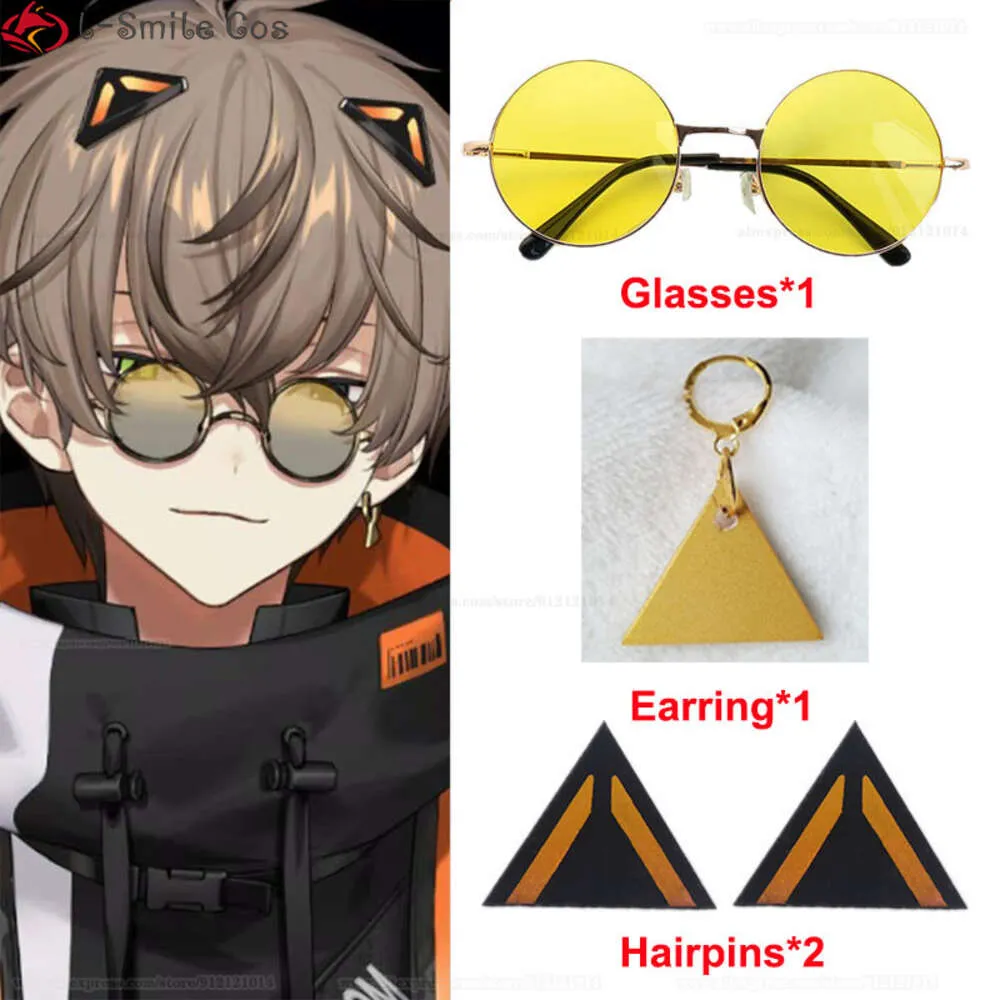 Catsuit Costumes Vtuber Luxiem Alban Knox Cospaly Props Cat Hairpin Earring Glasses Halloween Cosplay Accessory Prop Christmas Girl Boy Gift