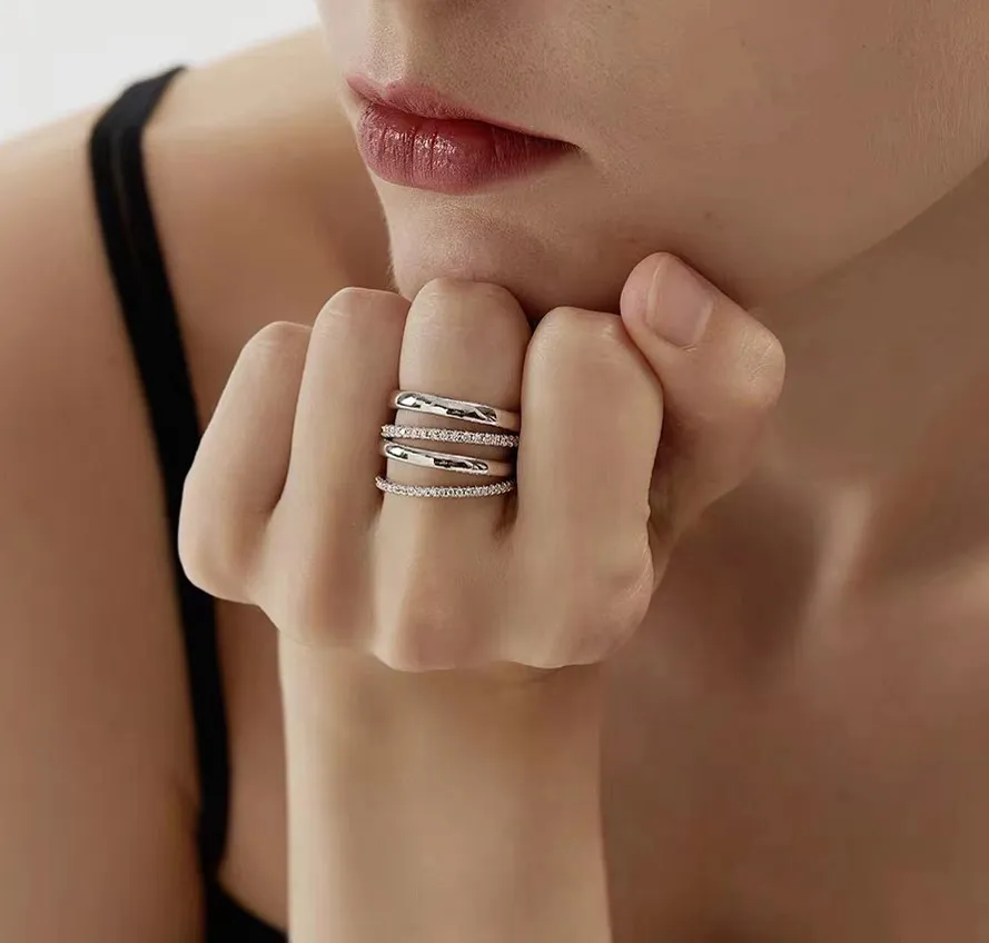 Halley Gemini Spinelli Kilcollin Anneaux Marque Designer Nouveau en Bijoux Fins Or et Sterling Sier Hydra Linked Ring