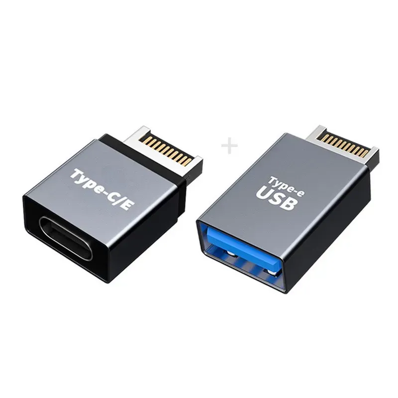 UC-010 2PCS/SET TYPE-E MALE TO TYPE-Cメス +タイプ-EタイプAメスコンバーターUSB 3.1アダプター