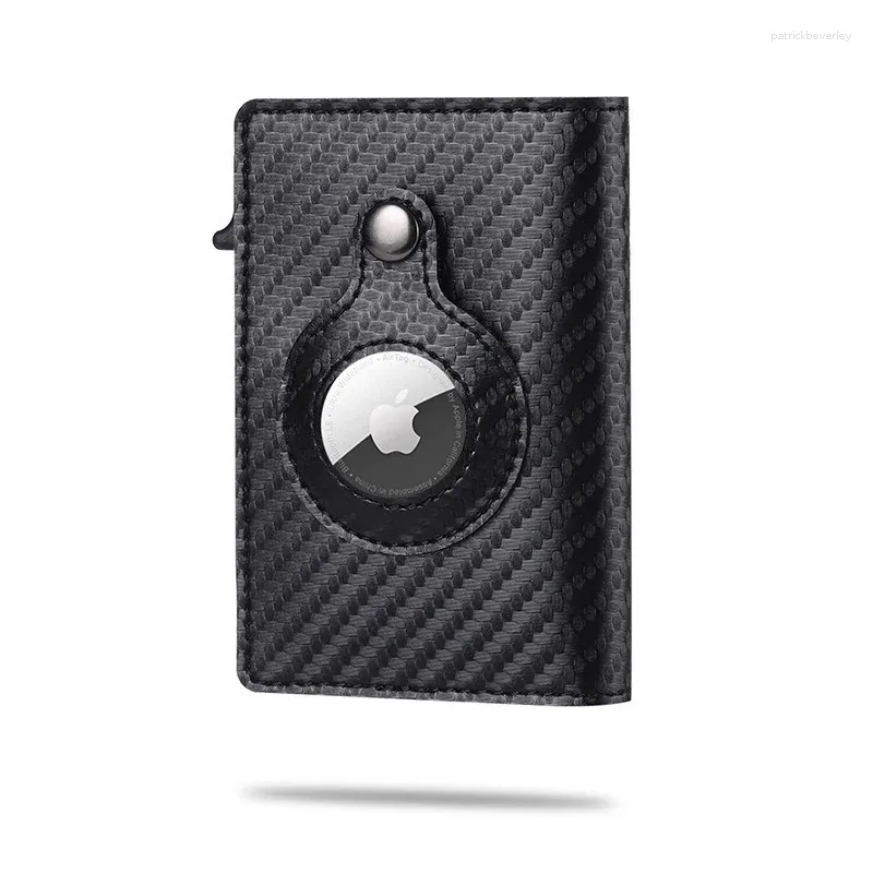 شاهد عصابات 2023 لـ Apple Airtag Wallet Men Carbon Carbon Fashion Holder RFID Slim Slide Designer حامل بطاقة