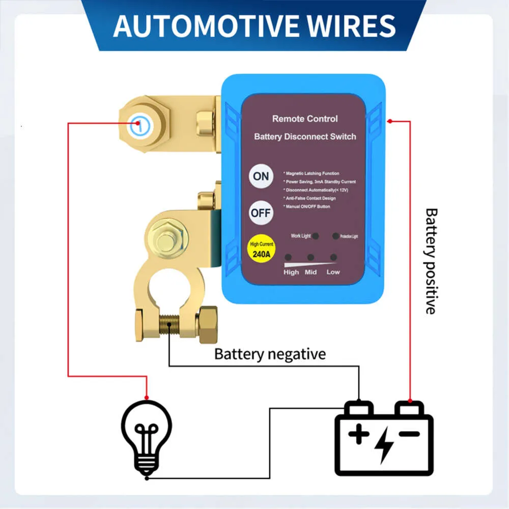 12V 240A Automatic Power Shut Off/Cut Off Switch With Battery Tender Jr  Disconnect For Car, Truck, And Boat From Skywhite, $19.95