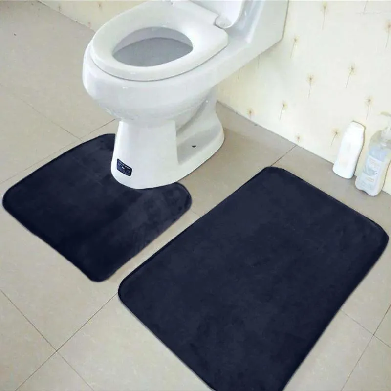 Halılar Kadife kaymaz banyo PC'ler/set pamuklu mat mercan halı emici bellek 3 ürünler