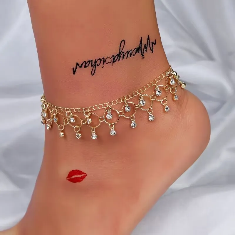 최고의 고급 앙제 디자이너 Anklet Vintage Jewelry 18k 골드 도금 체인 소녀 어머니의 날 Chrismas 파티 휴가 선물을위한 금속 체인